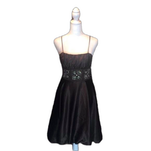 KIKI Precious Brown Party Dress! Beaded/Sequin Mid-Line. Size XS